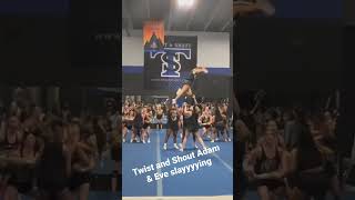 Twist and Shout Adam and Eve slayyyying before ASC ‘23 #viral #trending #fyp #shorts #short #cheer