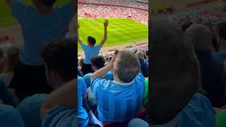 Man City fans at Wembley Stadium