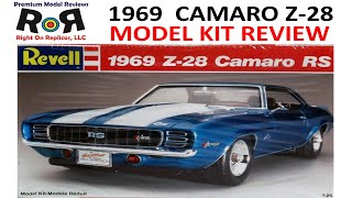 1969 Z-28 Camaro RS 1:25 Scale Revell 7457 -Model Kit Build & Review.