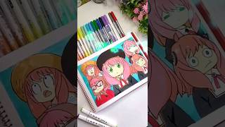 spy × family😨#anyaforger 💚💓 cute painting #domsbrush #animeart #shorts "subscribe 💖..