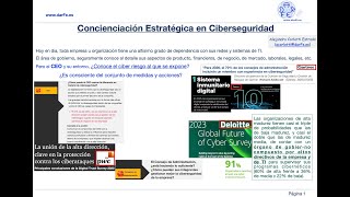 Concienciación Estratégica en Ciberseguridad ... Un video para CEOs interesados en Ciberseguridad