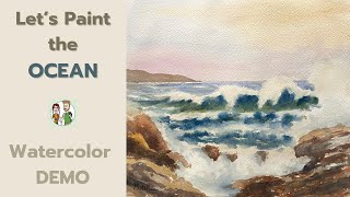 Ocean Waves Watercolor Tutorial