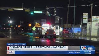 3 injured after crash in El Paso’s Lower Valley