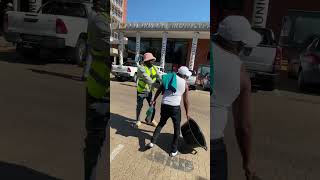 Jojo manjaro takes a shower at polokwane municipality