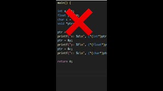 "C Programming Tutorial: How to Use Void Pointers" #shortvideo #shorts