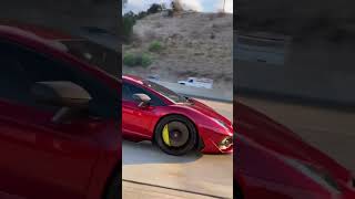 Riding in Style: Red Lambo Wealth Showcase 💰#luxury #lamborghini #wealth #wealth #motivation