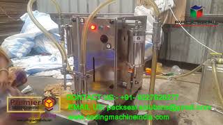 LIQUID FILLING MACHINE MOTOR OPERATED, SEMI AUTOMATIC LIQUID FILLING MACHINE, LIQUID FILLER