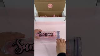 Pack with me #asmr #packingorders #diy #tumbler #smallbusiness #gifts #pink #asmrsounds