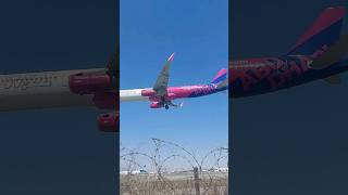 Wizz air a321neo landing at larnaca airport