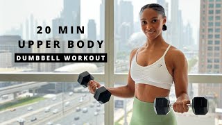 20 min Upper Body Dumbbell Workout (Strength & Tone)🔥