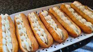 Long Donuts with Buttercream Filling