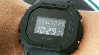 Classic G-Shock Watch Unboxing Model DW5600BB-1