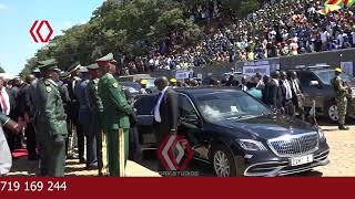 President Mnangagwa departs Heroes Acre