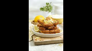 FRENCH TOAST WITH LEMONGOLD® LABNEH & BACON CRUMBLE