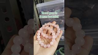 8 mm Rose quartz bracelet #bracelet #shorts