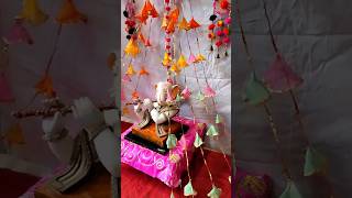 diy ganpati decoration ideas 💡| ganpati backdrop decoration at home| #share #like #ganpati #trending