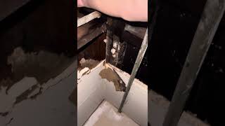 Emergency call for water coming down the front of a garage door. Galvanized Pipe repair. Part 1