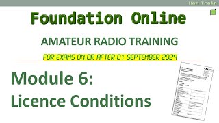 HamTrain Foundation Online: Licence Conditions