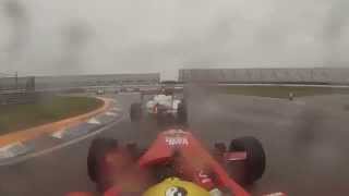 BRDC Formula 4 Onboard Tom Jackson Rockingham Wet Race Start