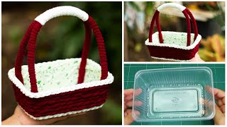 good idea | basket from plastic container