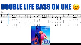 Double Life | Despicable Me 4 | EASY Bass but on Ukulele