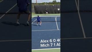 Crazy backward running pass break point down 🤯 #tennis #shorts 🩳