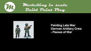 Painting late war german artillery/flak36 crew - flames of war