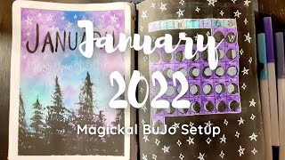 January 2022 Magickal Bullet Journal Setup