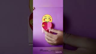 diy emoji greeting card for your love❤️#youtubeshorts#diy#shorts#art