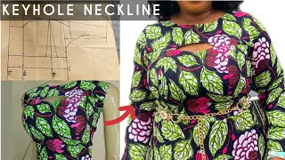 How To Draft And Sew a Modest Front & Back Keyhole Neckline