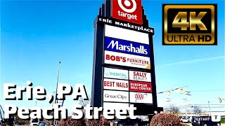 【4K】Upper Peach Street (PART 2) - Erie PA - Day Walk - Nov 2023