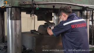 Step 4-Brake shoe shaping-How to make brake shoe of semi trailer axle