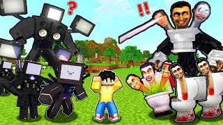 TITAN TV MAN Team vs SKIBIDI TOILET MULTIVERSE in Minecraft PE 😂 (TAGALOG)