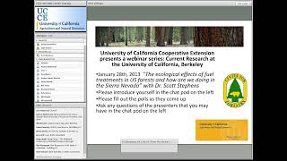 The Ecological Effects of Fuel Treatments in US Forests- Scott Stephens