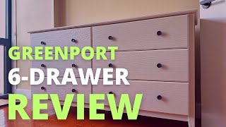 Grain Wood Furniture Greenport 6 Drawer Dresser Review | White Dresser 6 Drawer Long w/ Deep Drawers