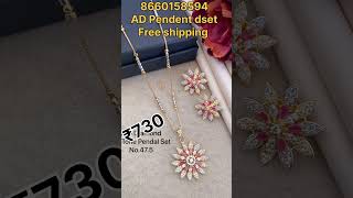 AD pendent set...New Diwali collections...... Take screenshot and WhatsApp 8660158594....#hanualaya