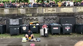 Playing music using garbage #music