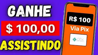 Assistiu GANHOU R$ 100 😱 NOVO App PAGANDO no PIX [Ditok] - Como Ganhar Dinheiro Assistindo Videos