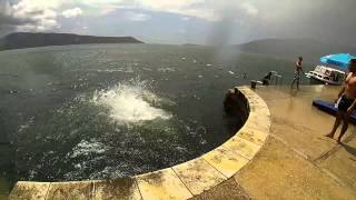 swimming in the rain Herceg Novi 2014 gopro