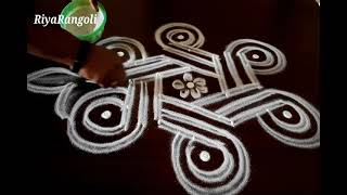 Diwali special kolam|5*3 dot pandaga muggulu|easy rangoli|deepavali muggulu|Friday muggulu