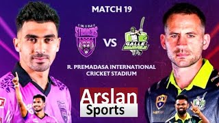 Colombo Strikers vs Galle Marvels, 19th Match - Live Cricket Score, Commentary Arslan Sports