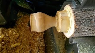 ( wood turning ) Making a coffee cup and tray