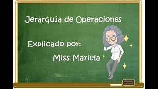 Jerarquia de operaciones