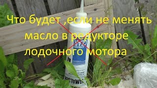 Что будет, если не менять масло в редукторе лодочного мотора.