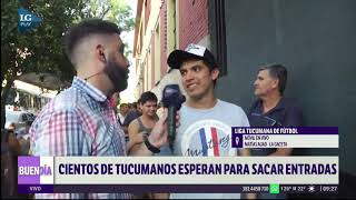 Largas colas para conseguir una entrada para ver el partido de Atlético ante River Plate