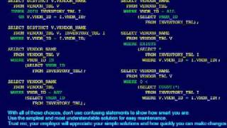 SQL 138 Subselects, Equivalent Statements