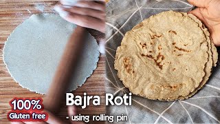 Bajra Roti - make with packet flour using rolling pin| Tips and tricks for making pearl millet roti