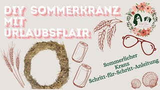 Sommerliches DIY-Projekt: Gestalte deinen eigenen großen Sommerkranz für eine traumhafte Hofdeko!🌻☀️