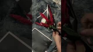 D.I.Y Bouquet ( Clips ) 🥀🌹❤️ #bouquet #redrose #whiterose #shorts