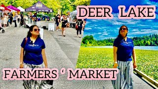 Farmers Market | Deer 🦌 Lake Vancouver Canada | Vegetables 🥕 | Groceries | Boating 🛶 in the Lake